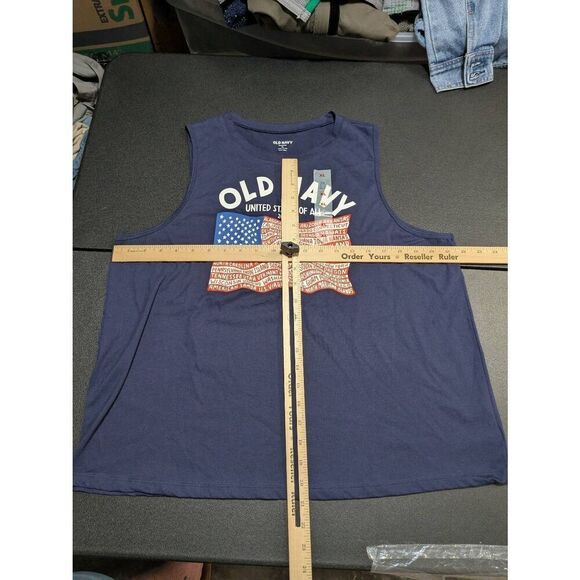 NWT Old Navy Unisex 2022 "United States of All" Flag Graphic Tank Top for Kids X - Picture 3 of 3